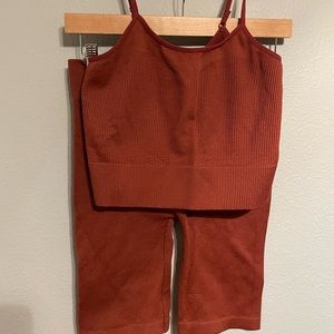 Crop top & biker short set